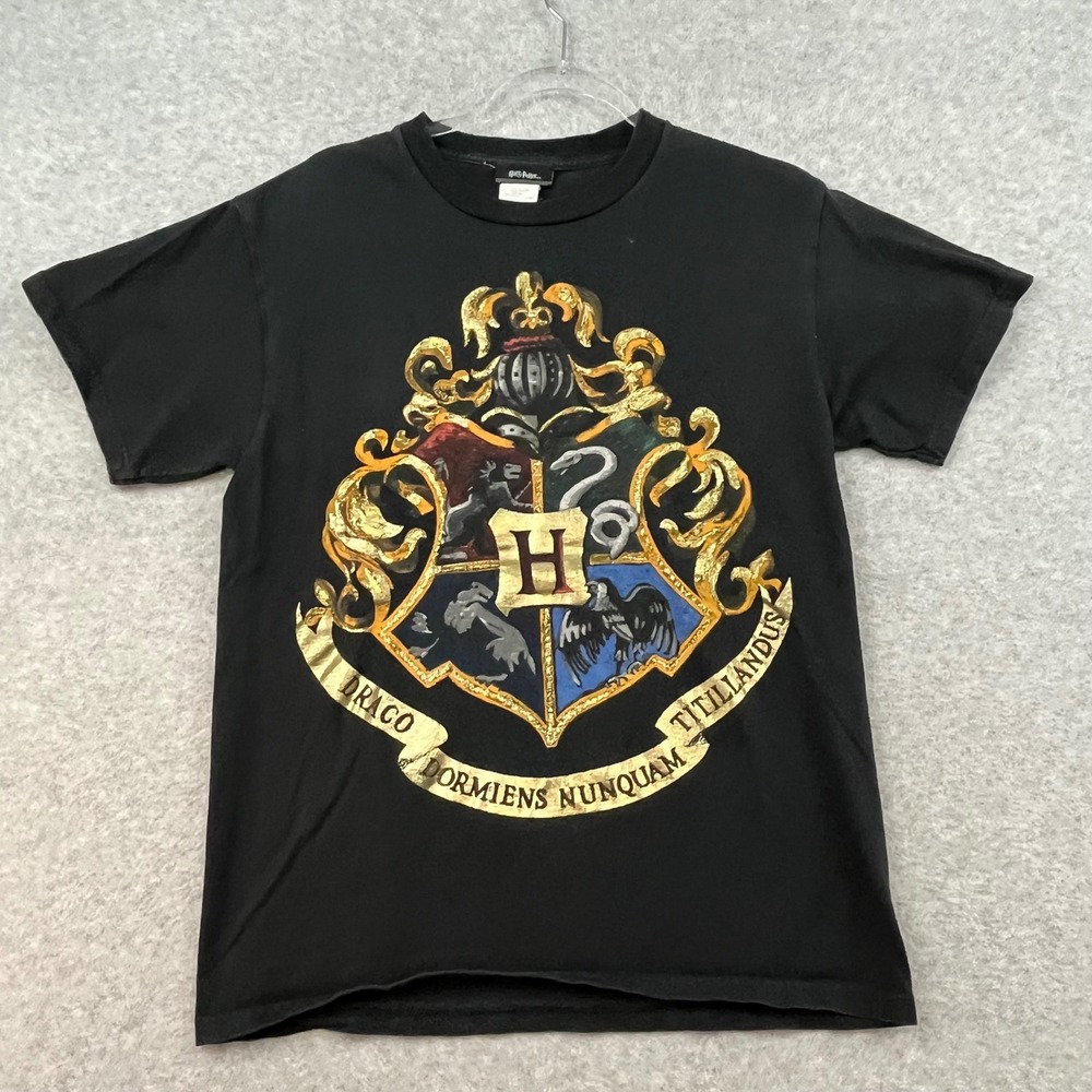 Harry Potter T-shirt Vintage y2k Movie Promo Hogwarts Coat Of Arms Adult M USA